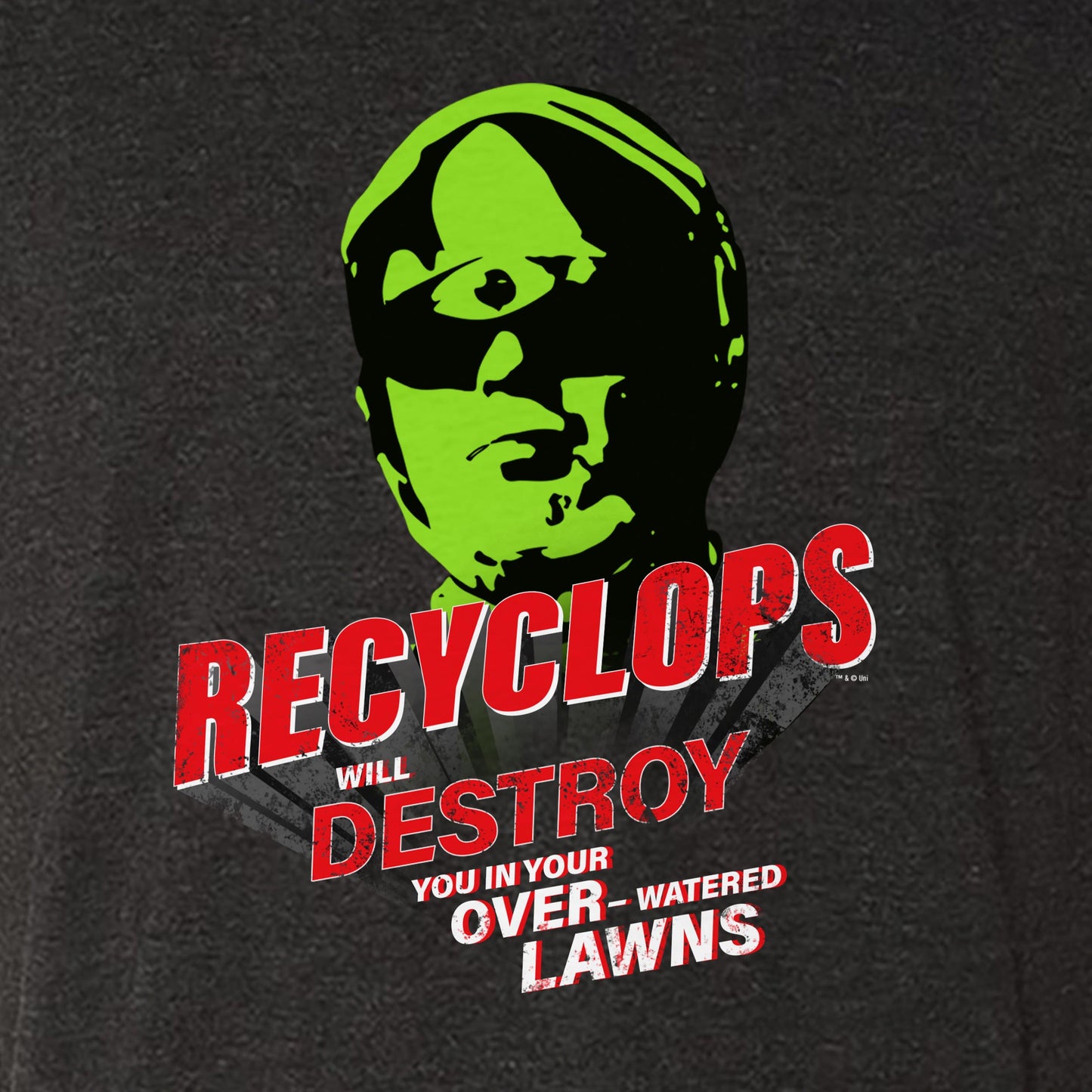 The Office Recyclops Over-Watered Lawns Men's Tri-Blend T-Shirt