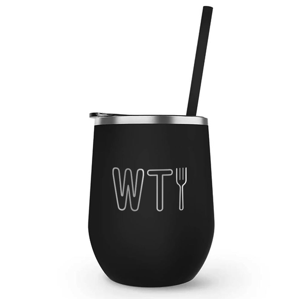 The Good Place WTFork 12 oz Stainless Steel Wine Tumbler