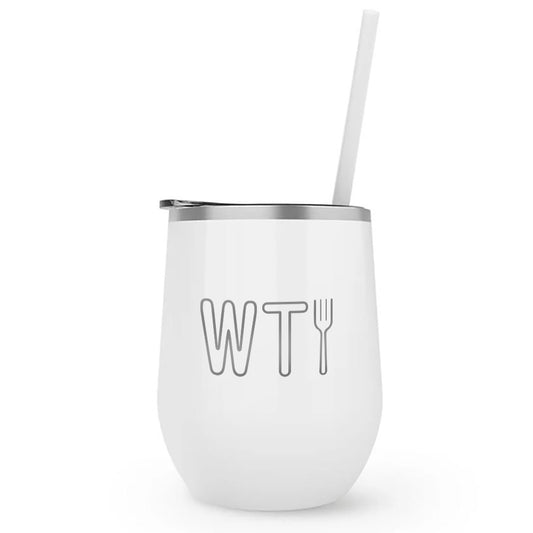 The Good Place WTFork 12 oz Stainless Steel Wine Tumbler