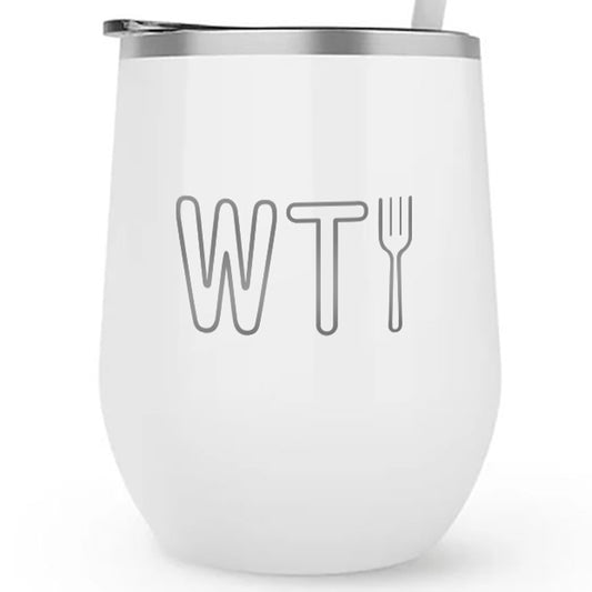 The Good Place WTFork 12 oz Stainless Steel Wine Tumbler