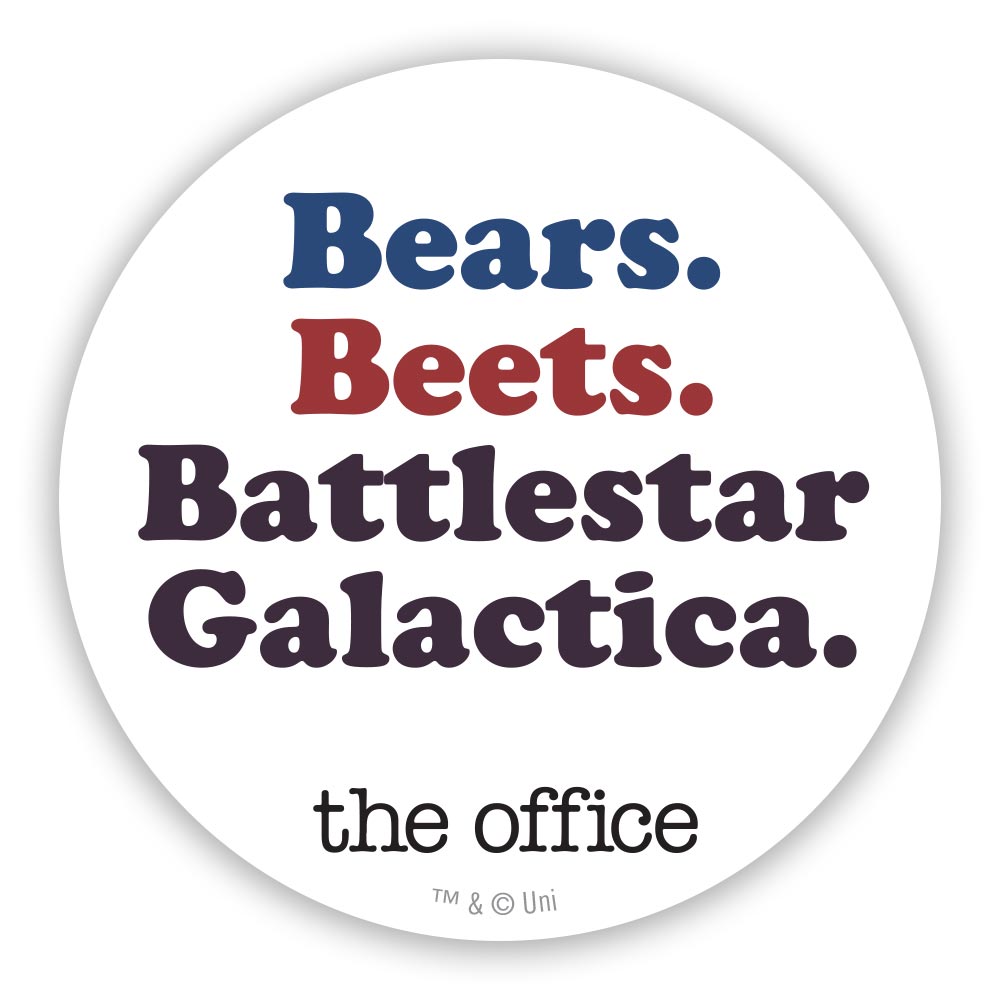The Office Bears Beets Battlestar Galactica 2 1/2 Stickers - 96 Pack