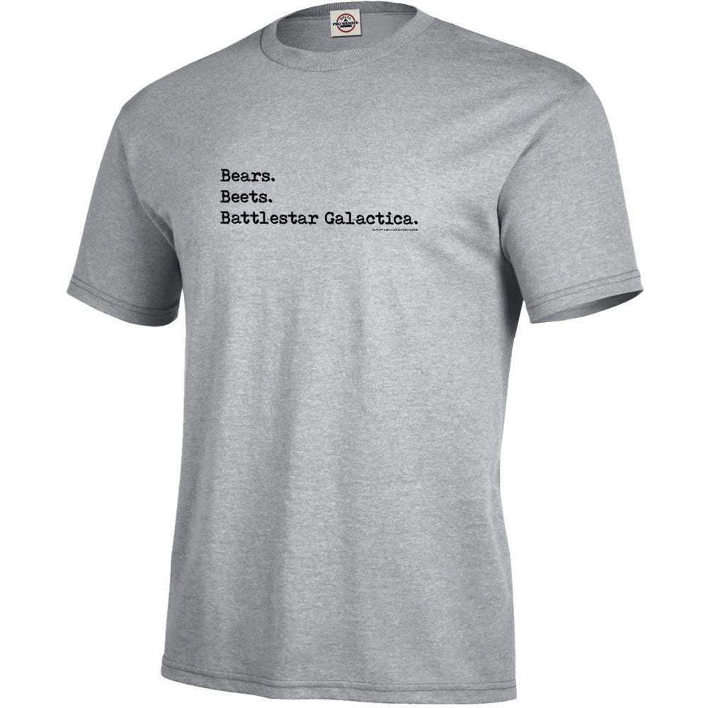 The Office Bears. Beets. Battlestar Galactica Men's Short Sleeve T-Shirt