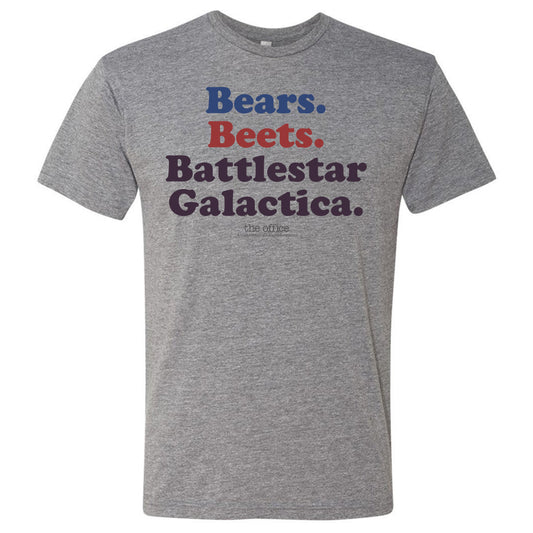 The Office Bears. Beets. Battlestar Galactica Men's Tri-Blend T-Shirt