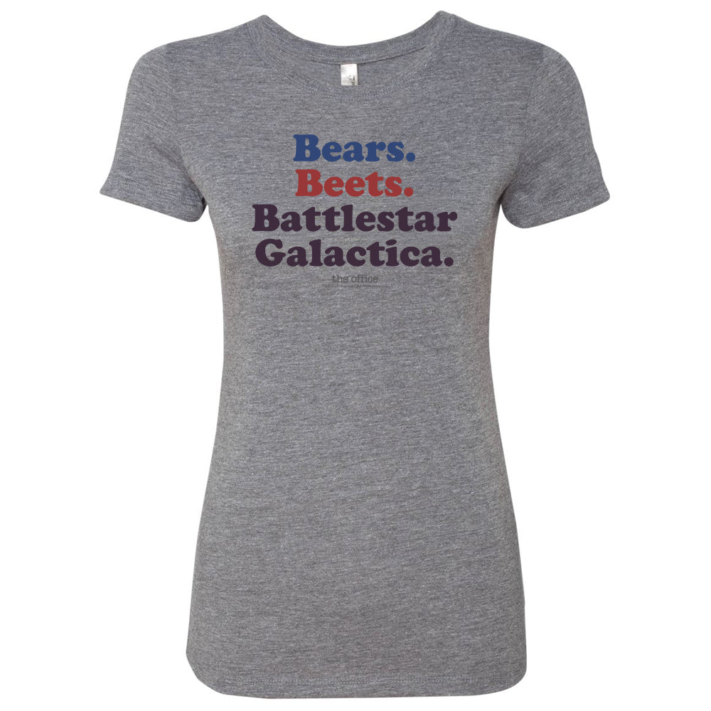 The Office Bears. Beets. Battlestar Galactica Women's Tri-Blend T-Shirt