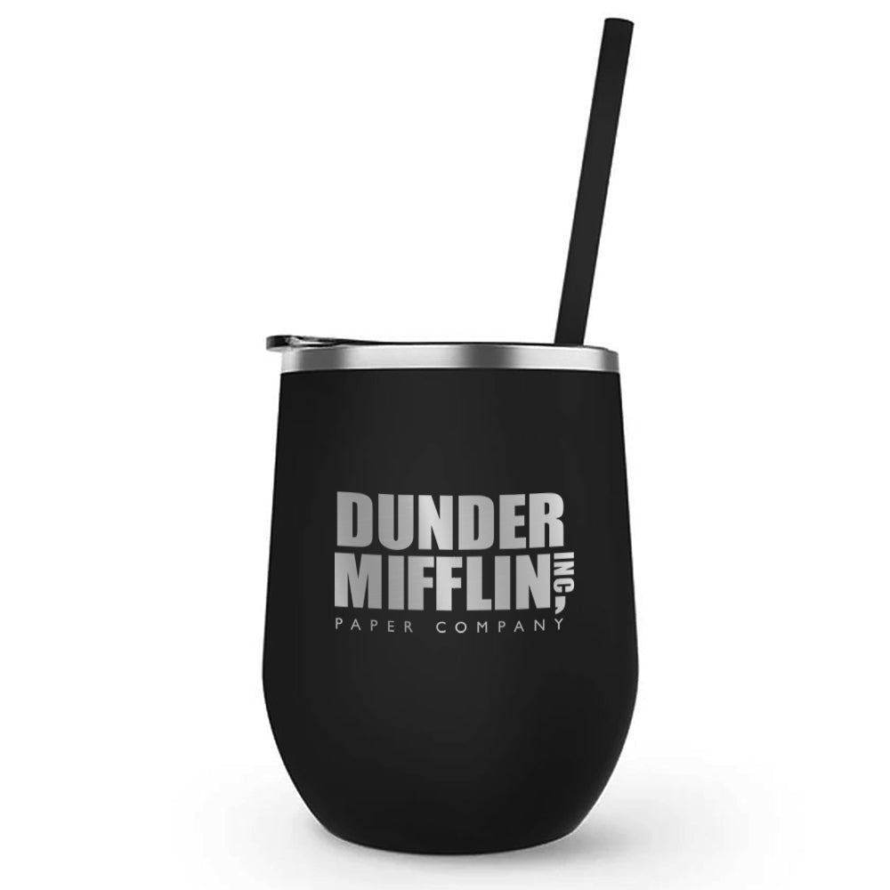 The Office Dunder Mifflin 12 oz Stainless Steel Wine Tumbler