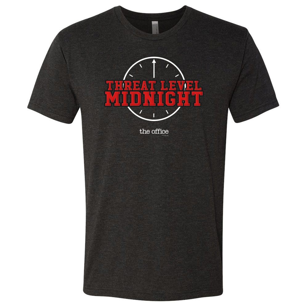 The Office Threat Level Midnight Men's Tri-Blend Short Sleeve T-Shirt