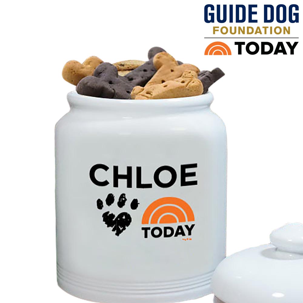 TODAY Personalized Paw Print Dog Treat Jar