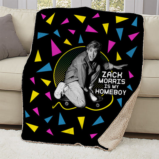 Saved By The Bell Zack Morris is my Homeboy Sherpa Blanket