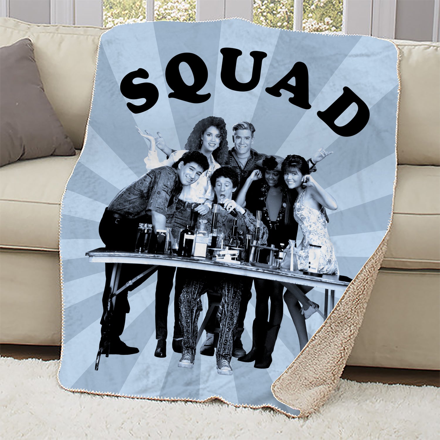 Saved By The Bell Squad Sherpa Blanket