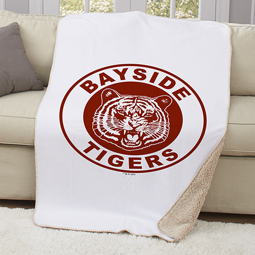 Saved By The Bell Bayside Tigers Sherpa Throw Blanket