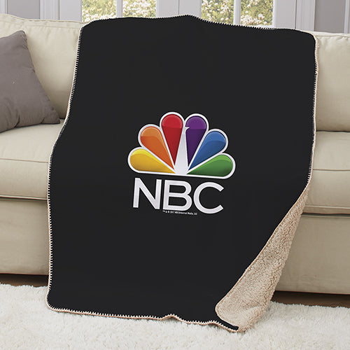NBC Logo Sherpa Throw Blanket