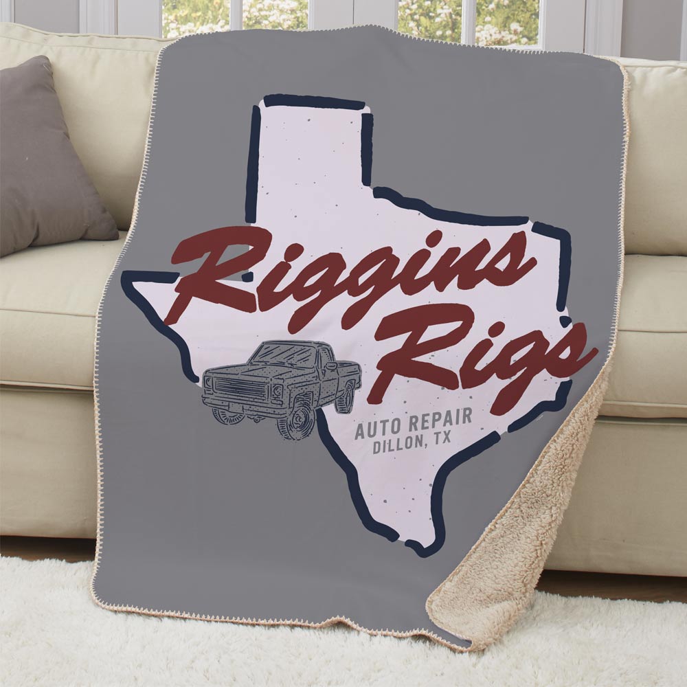 Friday Night Lights Riggins Rigs Sherpa Throw Blanket